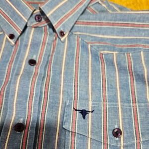 Longhorn by Niver Western Wear Long Sleeve Button Down XL 18x35